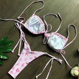 Sexy Ruffle Frilled Micro Thong Bikini 2025 Women Swimwear Female Swimsuit Two-pieces Bikini set String Bather Bathing Suit Swim