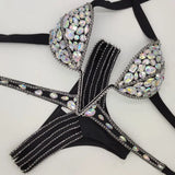 2020 venus vacation sexy women daimond push up crystal V collar rhinestone swimwear hot selling bathing suit biquini