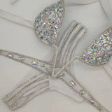 2020 venus vacation sexy women daimond push up crystal V collar rhinestone swimwear hot selling bathing suit biquini