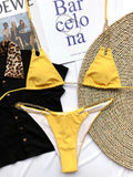 Sexy Halter Metal Chains Brazilian Bikini 2025 Women Swimsuit Female Swimwear Two Pieces Bikini Set Bathing Suit Swim Beach Wear