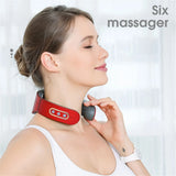 Electric Neck and Shoulder Pulse Massager 6 Mode 9 Levels Adjustable Cervical Vertebra Relax Pain Relief Kneading Machine