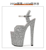 Korean Style Nightclub Catwalk Shoes 20 Cm Waterproof Platform Hentiangao High Heel Sandals Middle Eastern Fashion And Elegant