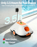Cordless Robotic Pool Cleaner with 210Mins Long Runtime Automatic Pool Vacuum Smart Path Planning Auto-Parking Large Coverage Up to 2200 Sq.Ft