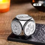 Hot selling Four sided Rotating Gyroscope Decompression Dice Direct Charge Desktop Toy Gift Metal Inflatable Lighter
