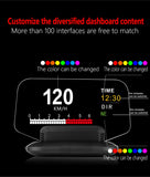 C1 Navigation Projection For HUD OBD2 GPS Bluetooth-compatible Auto Head Up Display Overspeed RPM Voltage Warning Car Parts