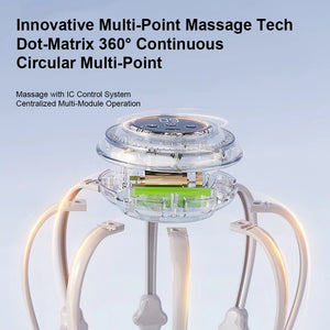 Cordless Electric Scalp Massager,360 Degree Head Massager with 8 Finger Tips, Deep Relaxing and Stress Relief Head Massager