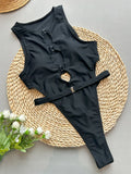 New Sexy High Cut One Piece Swimsuit For Women Hollow Out Swimwear Female Bodysuit Monokini Backless Bathing Suit Beachwear