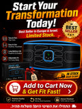 Smart EMS Core Trainer Belt, No Gel Required, 9 Intensity Levels, USB Rechargeable Muscle Stimulator for Home Fitness & Recovery