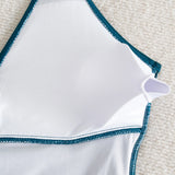 S - XXL Twist Front V Neck One Piece Swimsuit Women Swimwear Female Slim Monokini Backless Bathing Suit Swim Beachwear Bodysuit