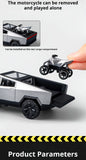 1:36 Cybertruck Toys Off Road Vehicle Die Cast Model Car Beach Motorcycle Hobby Collectible Birthday Gift For Boy