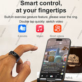 Smart Ring Display Screen and Touch, Wireless Charging,Smart Control,Health Manager,5ATM Waterproof For Men Women New Rings