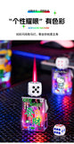 Rotating Dice Mahjong Stereoscopic Design Windproof Red Flame Butane Gas Lighter Pull down Ignition Outdoor Fun Lighters