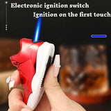 Innovative Personalized Basketball Shoe Keychain Lighter, Stylish Inflatable Windproof Jet Lighter Bag Hanging Ornament for Men