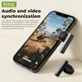 Wireless Bluetooth Headset HTC AI Translator Headphones Low Latency 30-Hour Battery Life Clear Sound Full HD LCD Screen for Musi