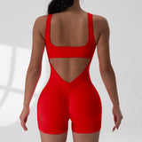 Sexy With V-shaped Exposed Waist Women's Summer Jumpsuits Fitness Daily Wear Casual Yoga Workout Jumpsuits
