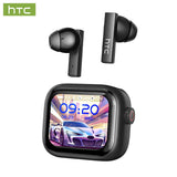 Wireless Bluetooth Headset HTC AI Translator Headphones Low Latency 30-Hour Battery Life Clear Sound Full HD LCD Screen for Musi