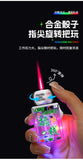 Rotating Dice Mahjong Stereoscopic Design Windproof Red Flame Butane Gas Lighter Pull down Ignition Outdoor Fun Lighters