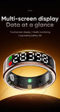 Smart Ring Display Screen and Touch, Wireless Charging,Smart Control,Health Manager,5ATM Waterproof For Men Women New Rings