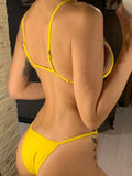Extreme String Mini Micro Adjustable Strap Bikini Female Swimsuit Swimwear Women Two-Pieces Bikini Set Bather Bathing Suit V516C