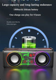 V8 Transparent Mecha Speakers Bluetooth 5.0 Wireless Double Bass Diaphragm Subwoofer Music TWS RGB Light Mini Party Loudspeaker