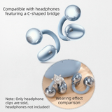 Creative Butterfly Earphone Clips Silver Tassels Headphone Accessories Two Pieces Set Artificial Crystals Earphone Decorations