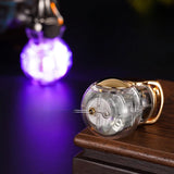 Ransparent Electric Butane Gas Lighter Windproof Straight Torch Lighter Colorful Lights Blue Flame Cool New Gift Hot Sales