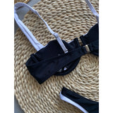 2026 Sexy Splicing Underwired High Leg Cut Two-Pieces Bikini Set Bikini Female Swimsuit Bathing Suit Women Swimwear Bather V5600