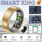All Size（6-14） Smart Ring for Women Men Healthy Heart Rater Blood pressure Monitor Waterproof Take Photo Control Smartring Sport