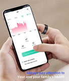 Smart Ring for Women & Men, Waterproof Fitness Tracker Ring with Sleep Monitoring, Pedometer & Calories Counter ,compatible with IPhone and Android,smart Gift
