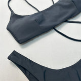 Lace Up Brazilian High Cut Leg Bikini Female Swimsuit Two-Pieces Bikini Set Women Swimwear Padded Bathing Suit Bather Swim V6654
