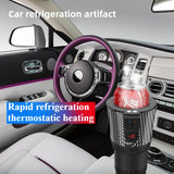Upgraded Version 12V Smart Auto Car Cup Holder 2-in-1 Portable Car Cup Holder for Fast Cooling and Heating for Coffee & Water