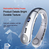 Neck Fan,Lightweight Wearable Fan, Low Noise 5 Speed Hands Free Fan, Hanging Headphone Design Sports Fan for Indoor & Outdoor