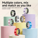 All Size（6-14） Smart Ring for Women Men Healthy Heart Rater Blood pressure Monitor Waterproof Take Photo Control Smartring Sport