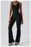 Solid Yoga Jumpsuit One Piece Outfit Fitness Bodysuit Workout Clothes for Women Sportwear Women Buttock lifting Set Activewear