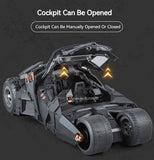 Large Scale 1:18 Batmobile Car Model Toy The Dark Knight Trilogy Sound Light Sliding Spray Alloy Vehicle Models Ornaments Gifts