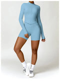 New Running Elasticity Yoga Jacket Zipper Slimming Top Coat Women's Sports Jacket Gym Workout Sports Long Sleeves Women Tights