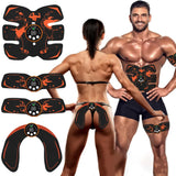 USB Rechargeable Wireless Fat-Burning Belt EMS Ab Trainer & Rechargeable Muscle Stimulator for Six-Pack Abs, Home Gym Fitness