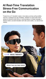 Lenovo AI Smart Glasses ChatGPT 8K Camera 2400W Anti-shake Cycling Video&Photo Sport Sunglasses DualMic 32GB Windproof Goggles