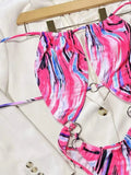 Sexy Halter Metal Rings Tummy Cut Out Female Swimwear One Piece Swimsuit Women High Cut Monokini Backless Bathing Suit Swim Lady