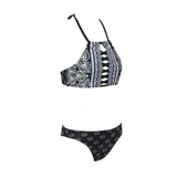 Printed Sexy Swimsuit, Two-Piece Thong, Strapless Through Swimming Beach, Separate Swimsuit Sexy Women's Clothes