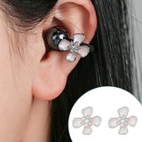 New Elegant Flower Shaped Headphone Rhinestones Buckles Clip On Attachment For FreeClip 1 2 Zircons Embellishment
