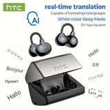 HTC AI Translator Wireless Earbuds NE67 Bluetooth Earphones Portable  Headphones Comfort Earclip with a Hanging Chain MP3