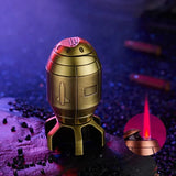 Metal Rotating Decompression Rotating Lighter Windproof Spray Flame Bullet Butane Inflatable Lighter Personalized Men's Gift