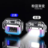 Waterproof Lighter Double Arc Mini Electronic Windproof Lighter Electric Transparent USB Rechargeable Lighters Outdoor Camping