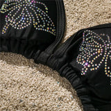 Bling Butterfly Rhinestone Bikini Women Swimwear Two-Pieces Bikini Set Female Swimsuit Halter Bather Bathing Suit Swim V2576