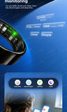 New R09 Smart Ring Men Women with Charging Case,Heart Rate Blood Oxygen,Skin Temperature Monitor,5ATM Waterproof For Android IOS