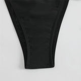 Metal Butterfly Halter High Cut Leg Bikini Women Swimwear Two-Pieces Bikini Set Female Swimsuit Bather Bathing Suit Swim V6460
