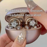 Earrings For Ear Clip Earphone Rotating Flower Blossoms Shining Decorations