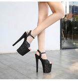 Korean Style Nightclub Catwalk Shoes 20 Cm Waterproof Platform Hentiangao High Heel Sandals Middle Eastern Fashion And Elegant