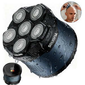 Solimpia 6-Blade Electric Shaver for Man Portable Magnetic Charging Bald Head Trimmer Multi-Functional Shaving Machine